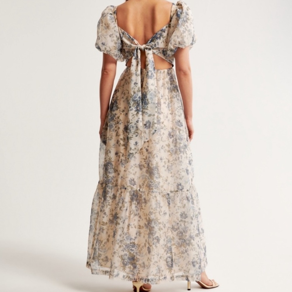 Abercrombie & Fitch Emerson Drama Bow Back Maxi Dress - NWT